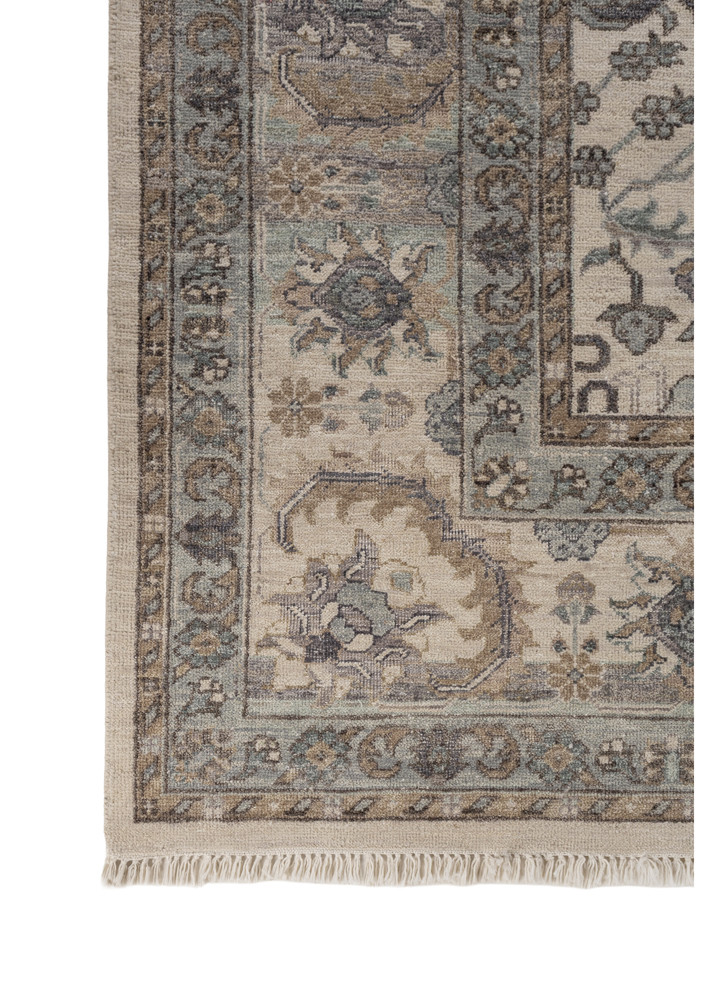 someplace in time ivory afghan wool hand knotted Rug - Corner someplace in time ivory afghan wool hand knotted Rug - Corner